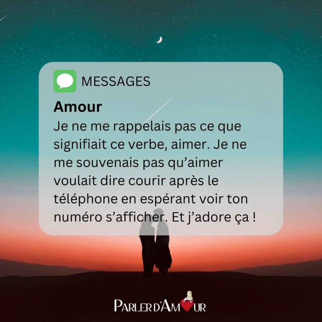 message tu es l'homme de ma vie