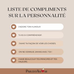 Liste de compliments pour un homme sur sa personnalité