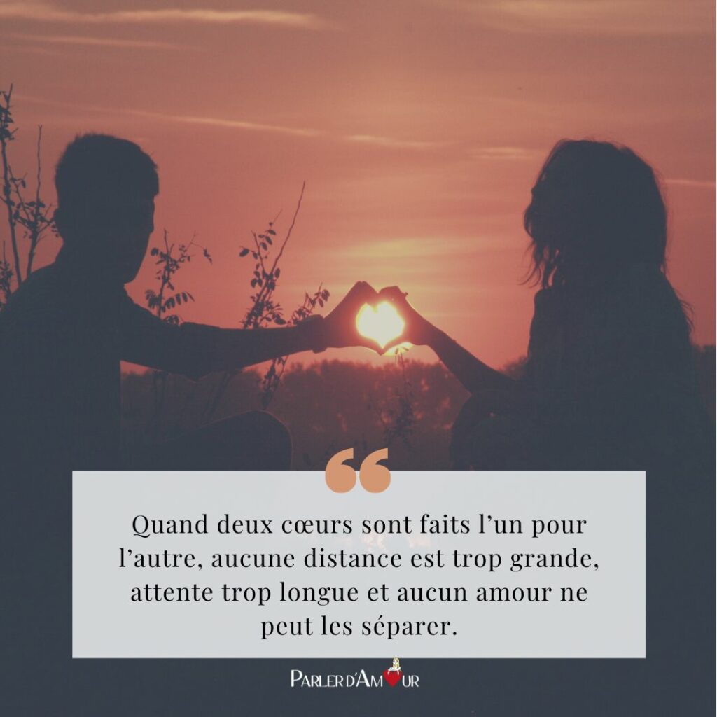 phrase d'amour à distance