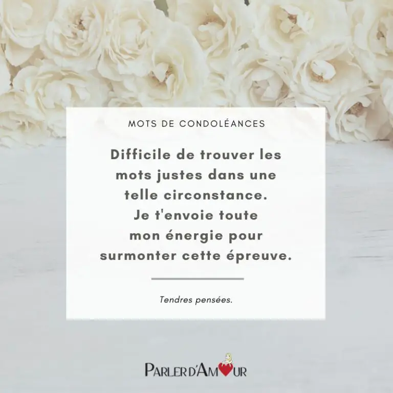 condoléance texte