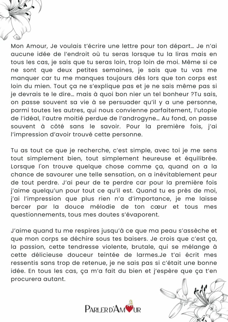 Exemple de lettre d'amour pour exprimer son amour : 5 exemples