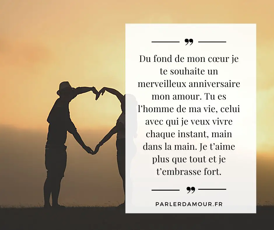 joyeux anniversaire mon amour texte touchant homme