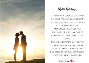 texte pour lui prouver que je l'aime