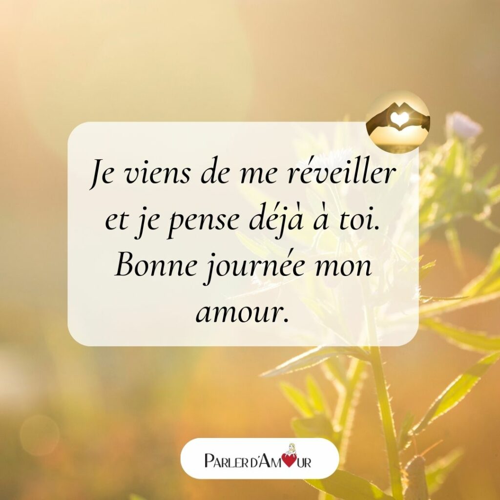 message bonne journée mon amour