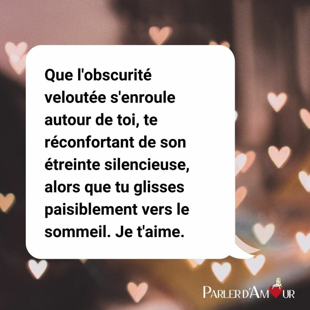 message pour dire bonne nuit à son amoureux