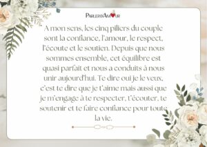 texte d'amour pour un mariage