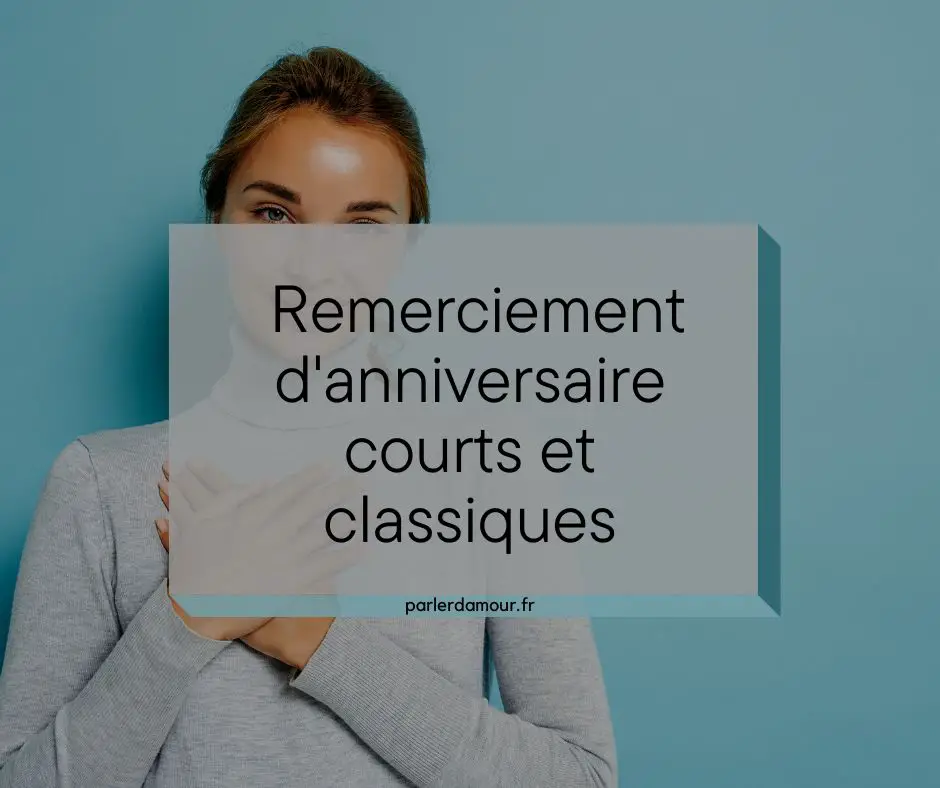 remerciement d'anniversaire court