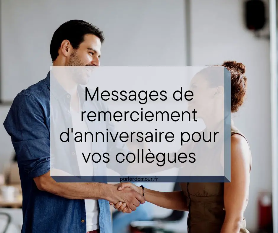 remerciement d'anniversaire pour un collègue