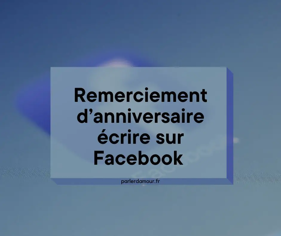 remerciement d'anniversaire facebook