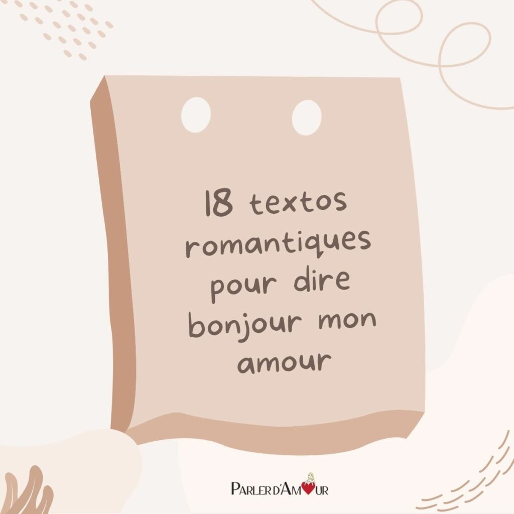 textos romantiques pour dire bonjour mon amour