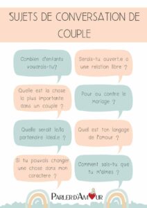 sujet de conversation de couple