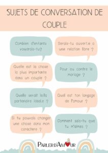 sujet de conversation de couple