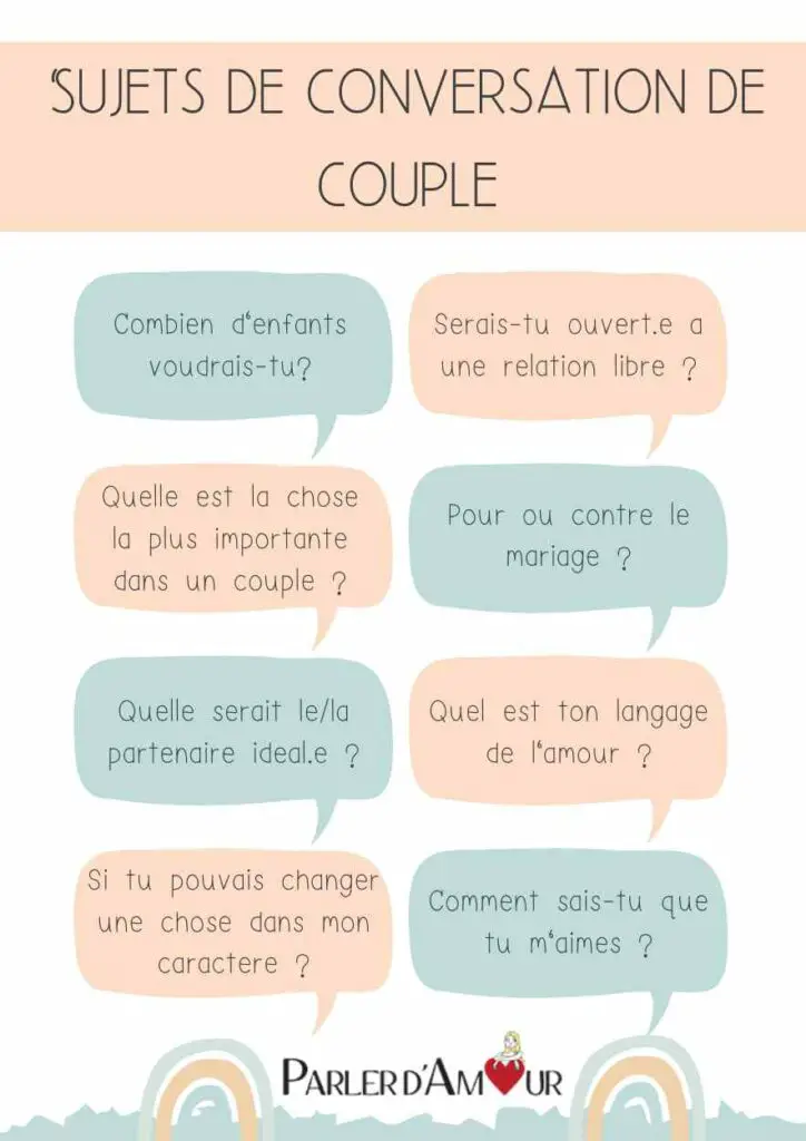 sujet de conversation de couple