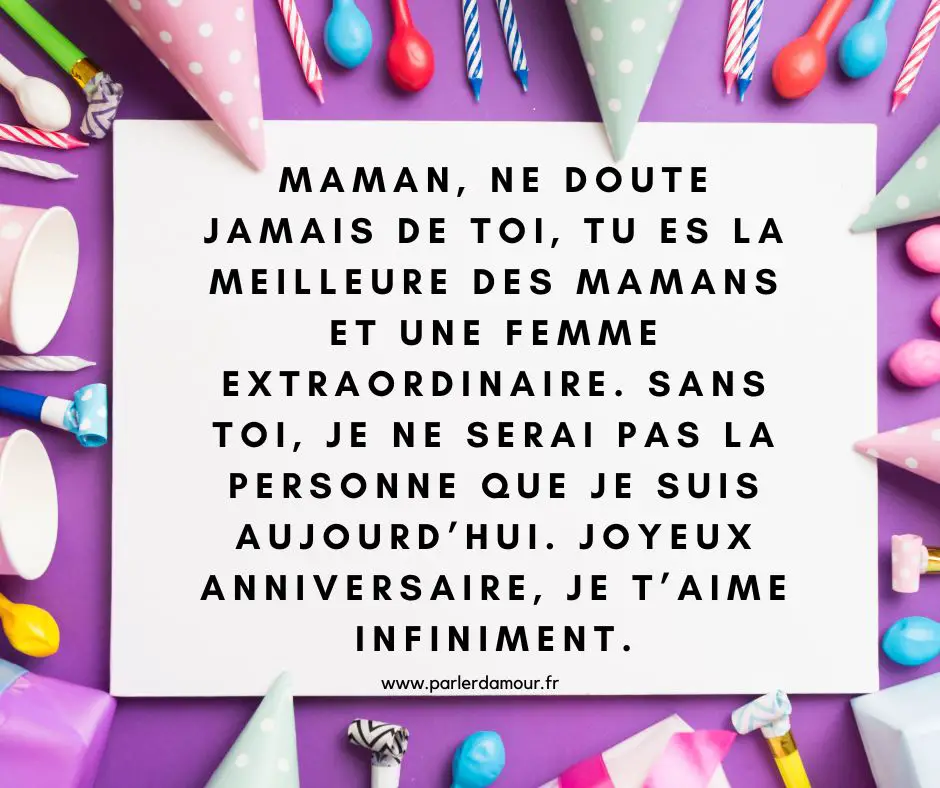 mot d'anniversaire pour sa maman