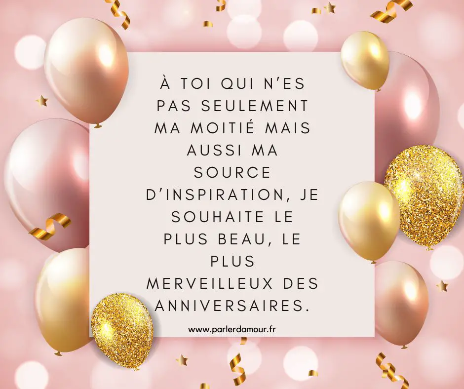 mots d'anniversaire pour sa femme