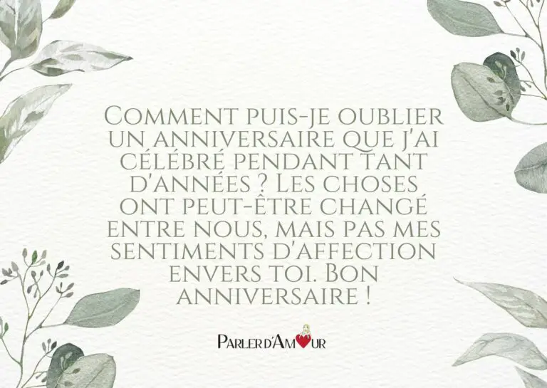 textes d'anniversaire pour son ex copain