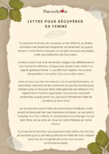 lettre pour reconquérir sa femme