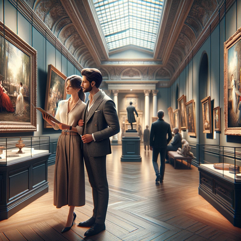 couple visite en amoureux le musee de la vie romantique à Paris
